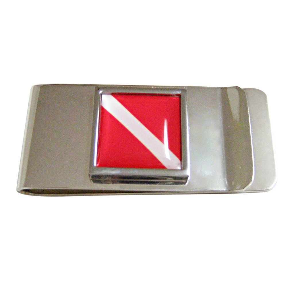 Scuba Diving Flag Money Clip